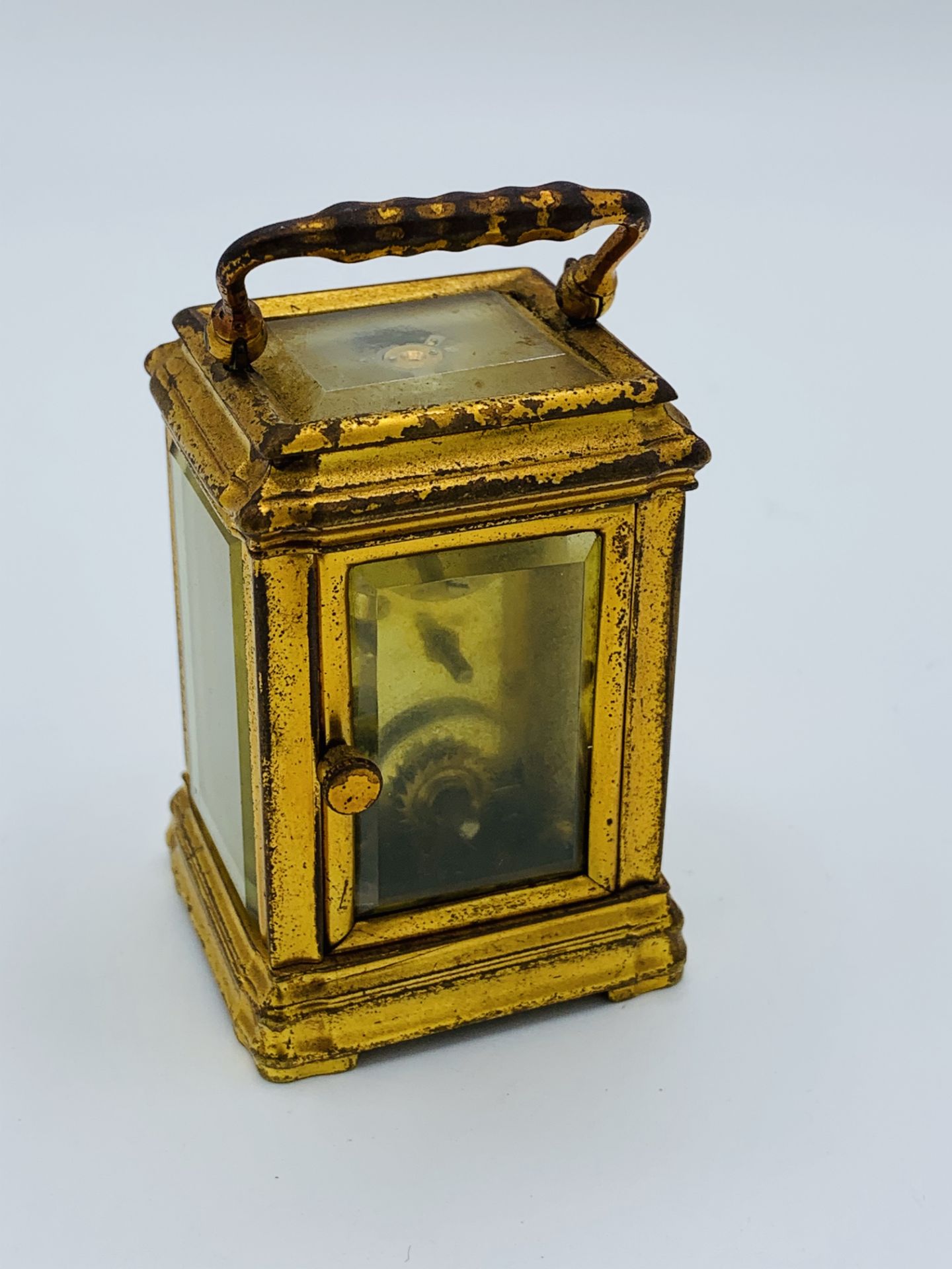 Miniature brass case carriage clock. Not going. - Image 3 of 3