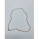 9ct gold fine chain, 3.8gms