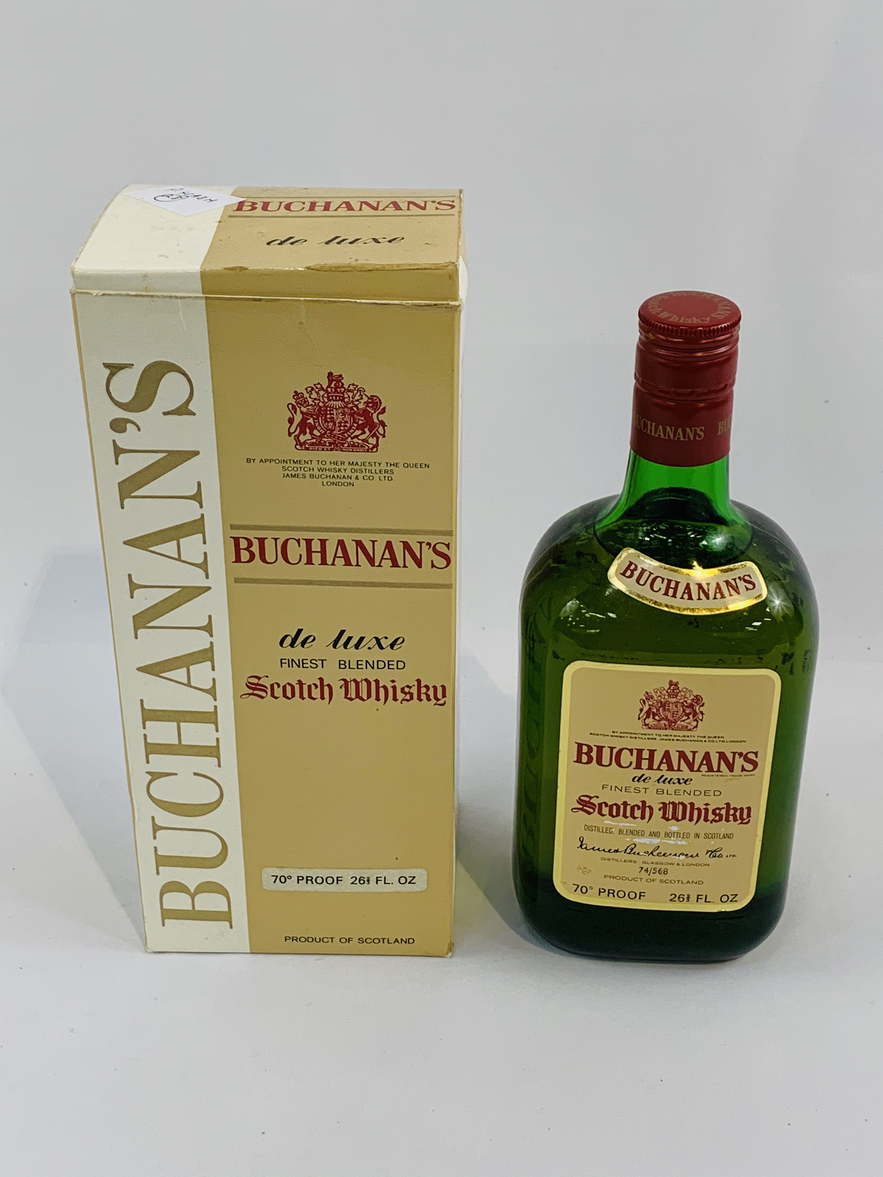 Vintage 1950/60's Buchanan’s de Luxe Scotch Whisky 26 fl.oz, new in box.
