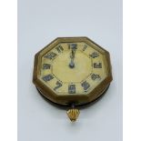 1920's/30's Swiss made octagonal face 8 days dashboard clock. Going order
