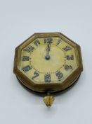 1920's/30's Swiss made octagonal face 8 days dashboard clock. Going order