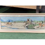 Framed and glazed watercolour of a Horse Racing scene in Ireland