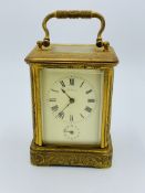 Small brass case carriage clock by Henry Marc, Paris.