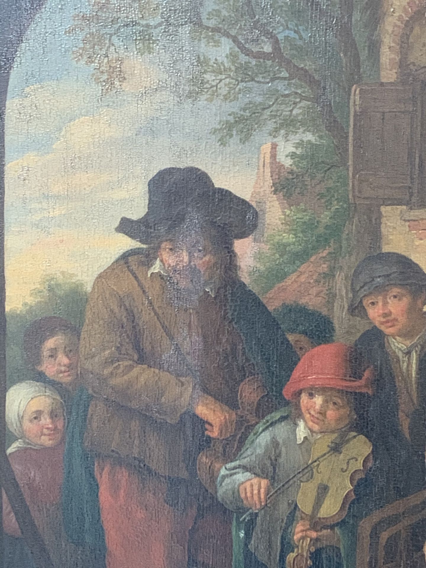 Framed oil on board in the manner of 17th Century Dutch school, possibly Adriane Van Ostade. - Image 3 of 5