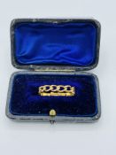 9ct gold tie clip, 4.3gms, in original box