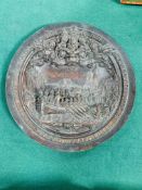 Old Dutch bronze commemorative plaque 1813-1863, no ‘ps cxxvl 3’.