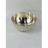 Antique Egyptian silver bowl embellished with very fine Islamic script design to the inner and outer