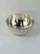 Antique Egyptian silver bowl embellished with very fine Islamic script design to the inner and outer