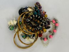 Collection of beaded bracelets costume jewellery