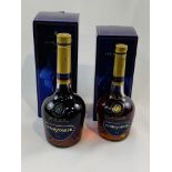 2 bottles Courvorsier VSOP Cognac