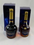 2 bottles Courvorsier VSOP Cognac