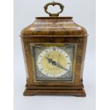 1950s Elliott mantel clock by Garrard & Co Ltd., in burr walnut case, with presentation inscription