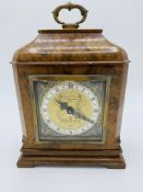 1950s Elliott mantel clock by Garrard & Co Ltd., in burr walnut case, with presentation inscription