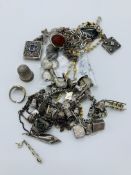 Quantity silver jewellery