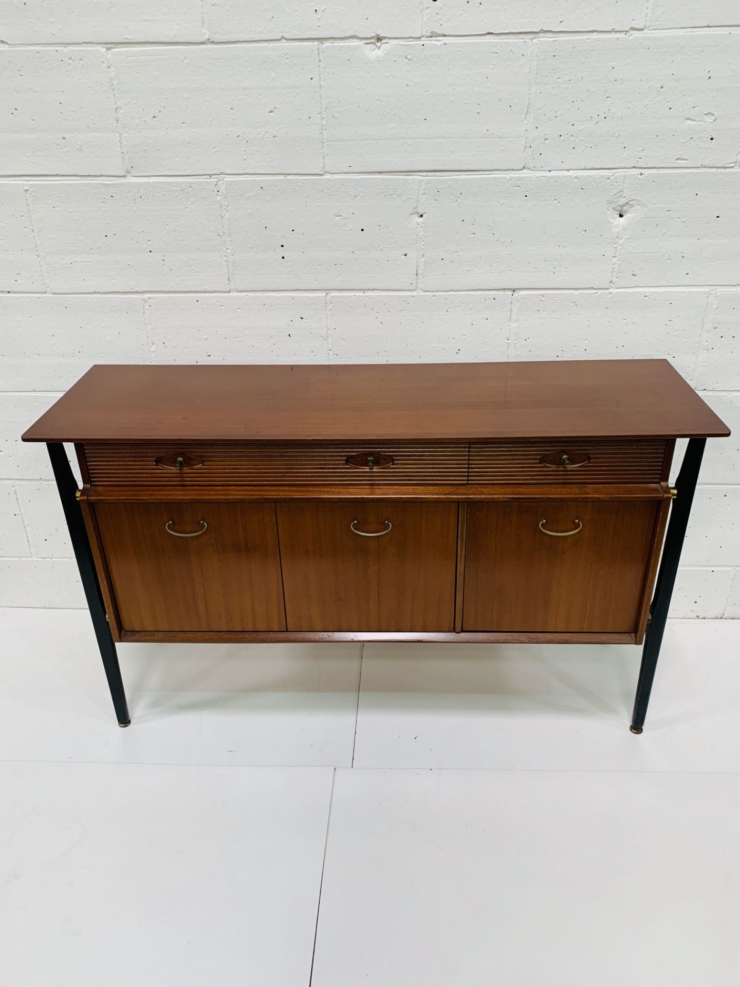 "Nathan" teak 1960's sideboard with two frieze drawers over cupboards.