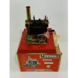 A Mamod twin cylinder super heated model steam engine.