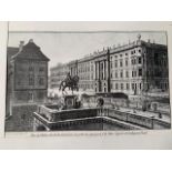 Three prints of 18th Century scenes in Berlin.