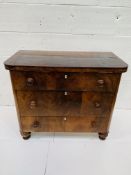 Victorian mahogany chest of three drawers