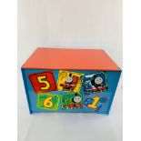 Small colourful children’s toy chest.