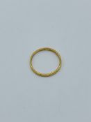 22ct gold band, 2.2gms
