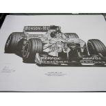 20 various limited edition posters of Racing Car Drivers.