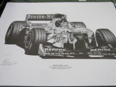 20 various limited edition posters of Racing Car Drivers.