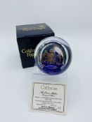 Caithness Paperweight, The Queen Mother's Coat of Arms issued for her 95th year.