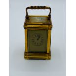 Miniature brass case carriage clock. Not going.