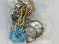 collection of mixed bracelets costume jewellery.