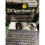 Sinclair ZX Spectrum Plus personal computer complete with power supply in original box.