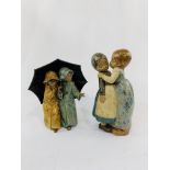 Two Lladro Dutch boy and girl figurines