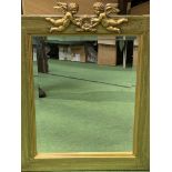 A gilt framed bevel edged wall mirror, 70 x 54cms.
