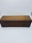 Mahogany box, 42 x 13 x 12cms.