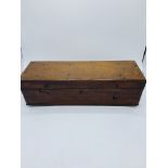 Mahogany box, 42 x 13 x 12cms.