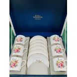Royal Worcester boxed set of six coffee cans and saucers.