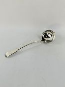 Large Georgian sterling silver soup ladle by Thomas Wallis II, 1808, 7.3ozt.