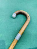 Walking Stick with Silver Tipped Handle