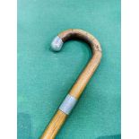 Walking Stick with Silver Tipped Handle