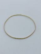 14ct gold bangle, 3.3gms