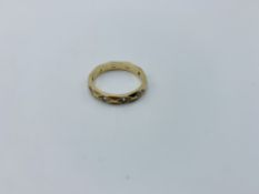 9ct gold and white stone eternity ring, 2.4gms
