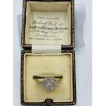 Antique 18ct gold, platinum and diamond ring