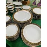 Sango 'Hampton' white and gold dinner set.