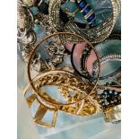 Collection of metallic bracelets costume jewellery