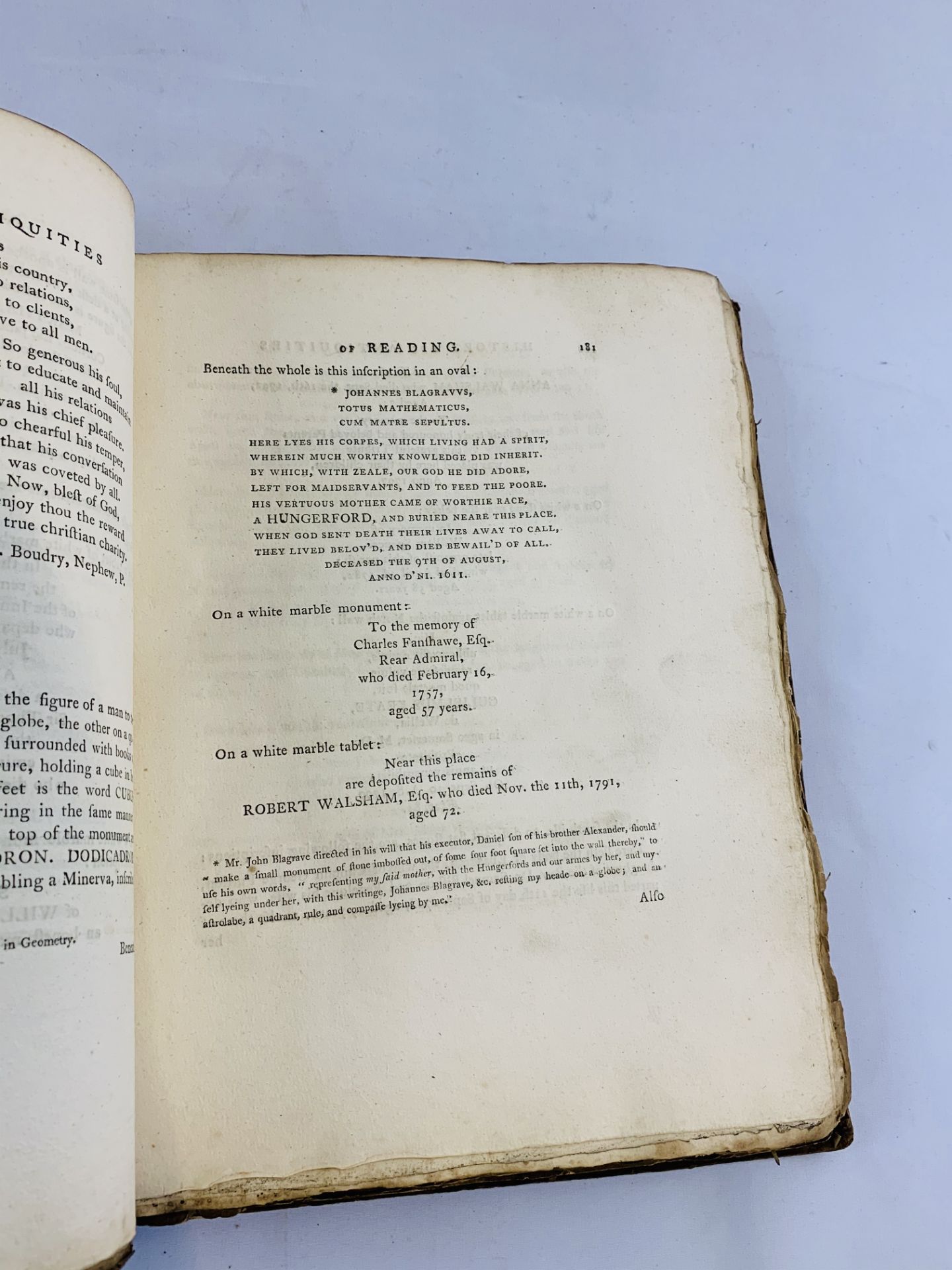 An original copy of The History and Antiquites of Reading, by Rev. Coates, published 1802 - Image 4 of 5