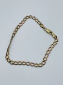 9ct gold chain link bracelet, 4.5gms