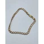 9ct gold chain link bracelet, 4.5gms