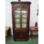 Mahogany Corner Cabinet.