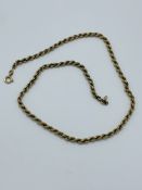 9ct gold rolled necklace, 7.4gms