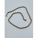 9ct gold rolled necklace, 7.4gms