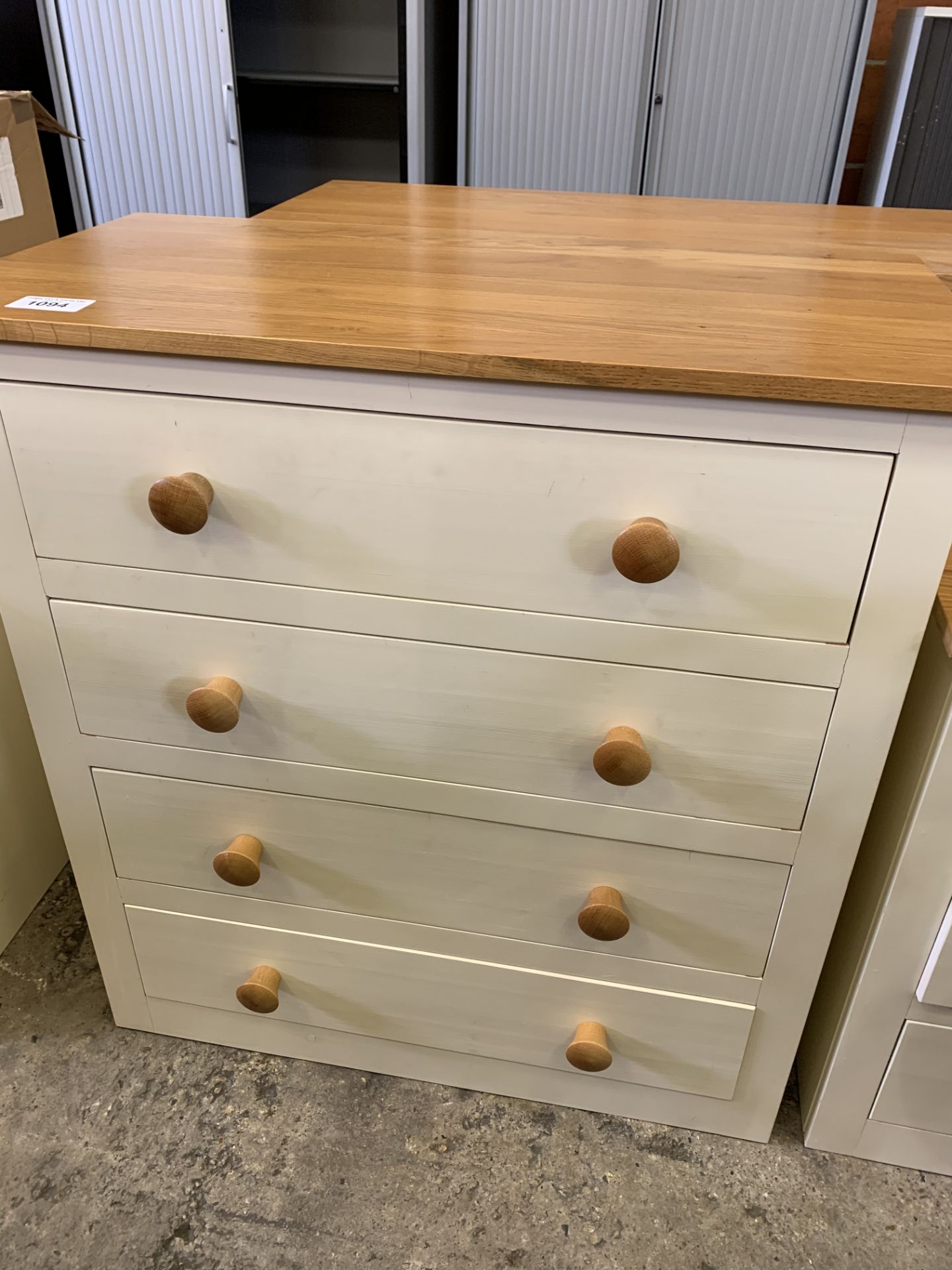 Silverwood Furniture oak laminate and painted pine chest of 4 drawers. - Image 2 of 2